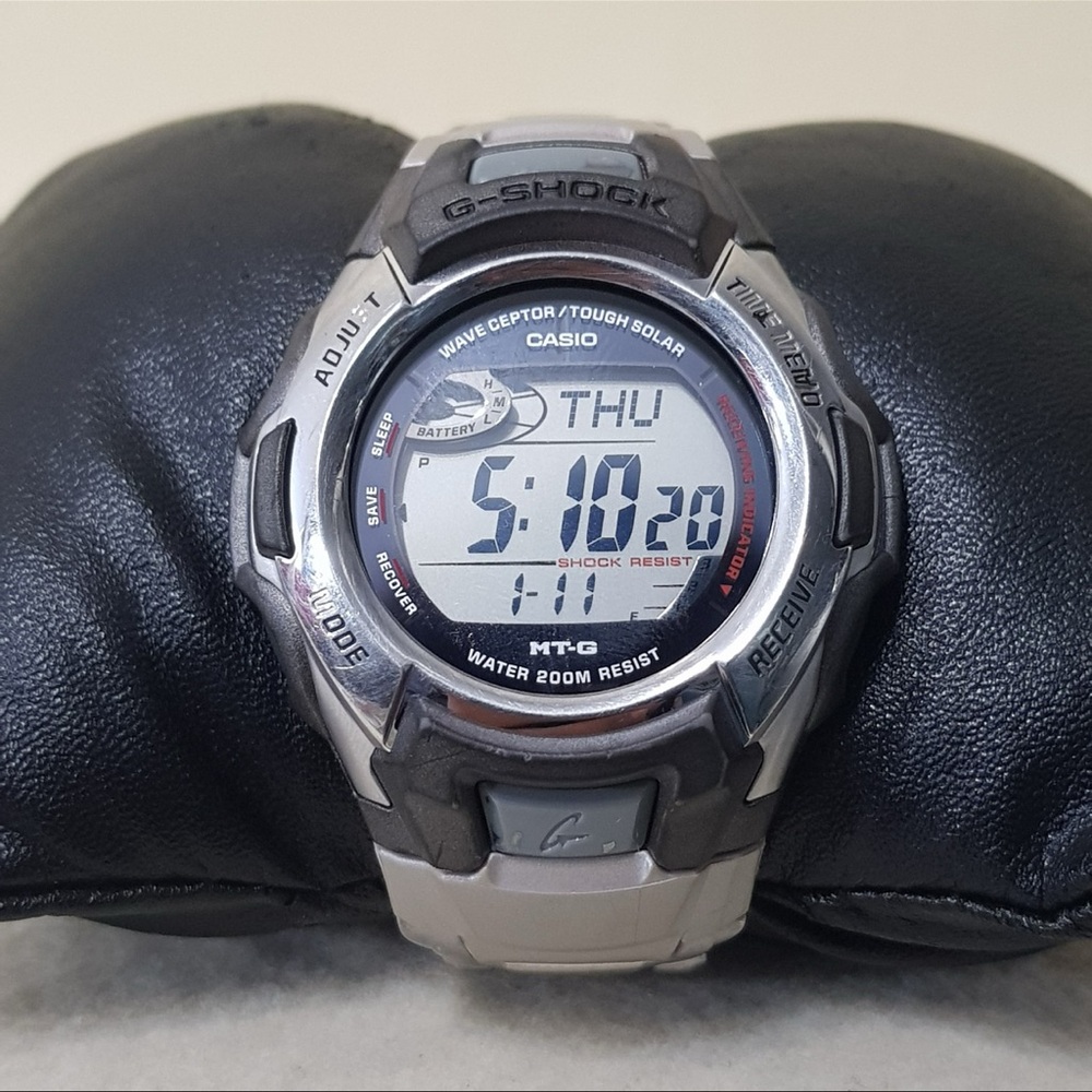 Casio G-Shock MT-G Tough Solar Watch - Black and Silver